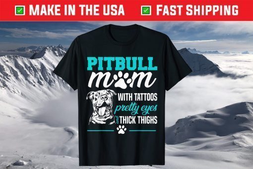 Pitbull Mom Tattoos Dog Lover Mother's Day T-Shirt