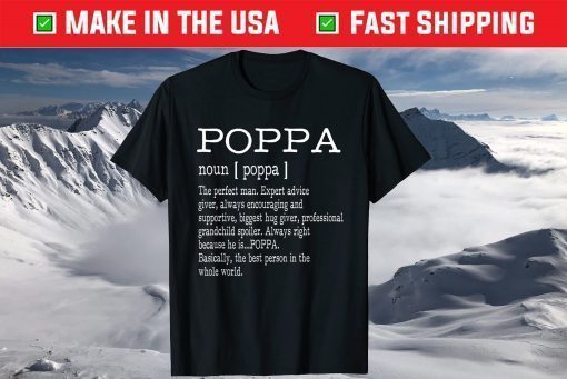 Poppa Definition Grandpa Father's Day T-Shirt