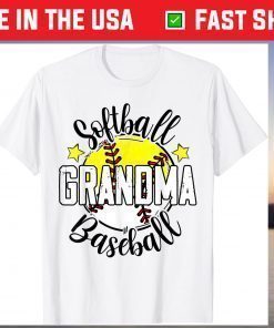 Softball Baseball Grandma Happy Mother's Day T-Shirt