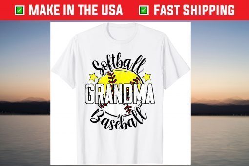 Softball Baseball Grandma Happy Mother's Day T-Shirt