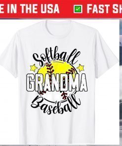 Softball Baseball Grandma Happy Mother's Day T-Shirt