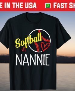 Softball Nannie Mothers Day T-Shirt