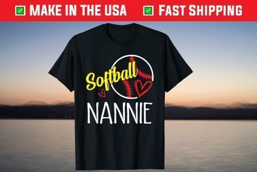 Softball Nannie Mothers Day T-Shirt