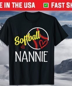 Softball Nannie Mothers Day T-Shirt