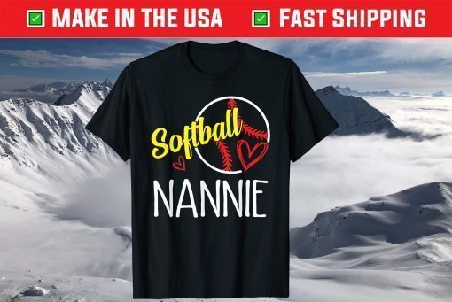 Softball Nannie Mothers Day T-Shirt