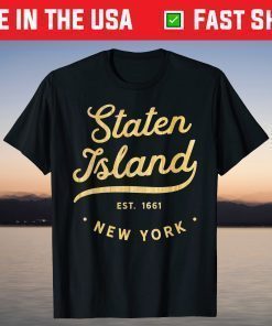 Staten Island Woodgrain NYC USA T-Shirt