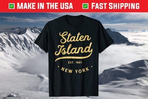 Staten Island Woodgrain NYC USA T-Shirt