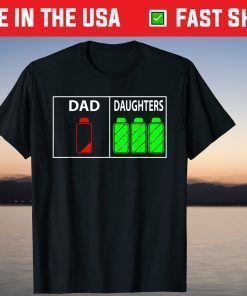 Triplet Dad of Three Daughters Shirt