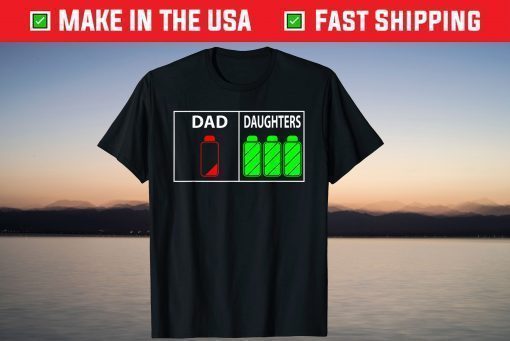 Triplet Dad of Three Daughters Shirt