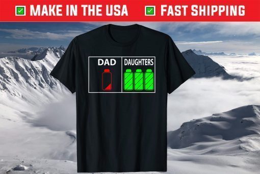 Triplet Dad of Three Daughters Shirt