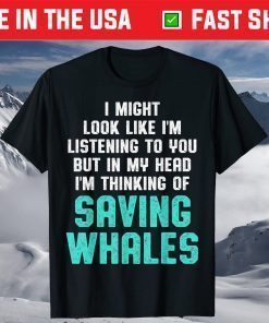 Whale Lover Listening Save the Whales Earth Day T-Shirt