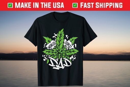 World's Dopest Dad Cannabis Leaf Weed Father Day T-Shirt