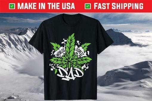 World's Dopest Dad Cannabis Leaf Weed Father Day T-Shirt