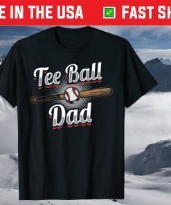 Baseball Tee Ball Dad Fathers Day T-Ball T-Shirt