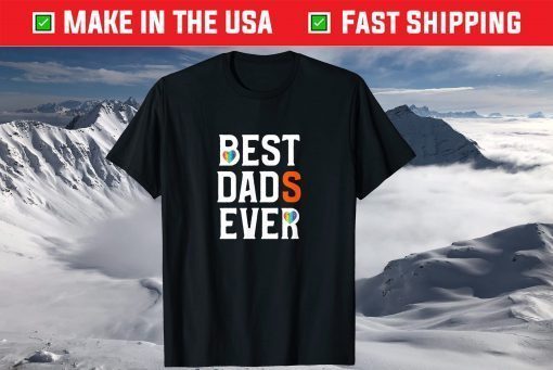 Best Dads Ever Rainbow Heart Gay Parents Father's Day T-Shirt