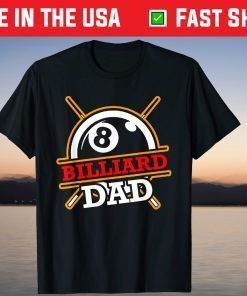 Billard Dad Biliard Snooker Pool Fathers Day T-Shirt