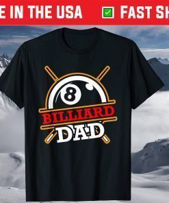 Billard Dad Biliard Snooker Pool Fathers Day T-Shirt