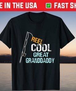 Reel Cool Great Granddaddy Grandchildren Father Day Shirt