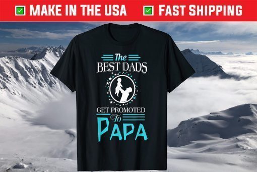 The Best Dads Get promoted to Papa Fathers Day T-Shirt