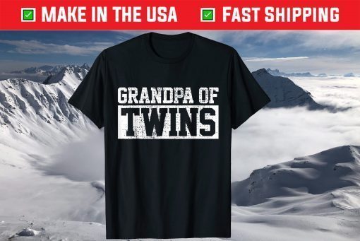 Twins Grandpa Grandfather Father Day T-Shirt