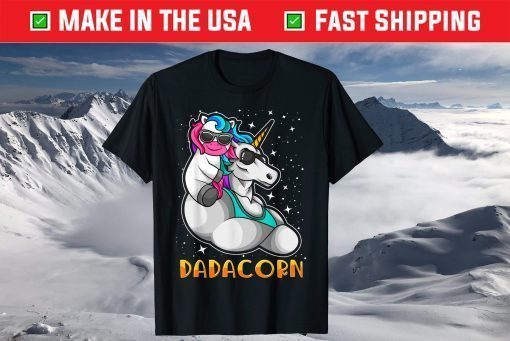 Unicorn Dad and Baby Papa Sunglasses T-Shirt