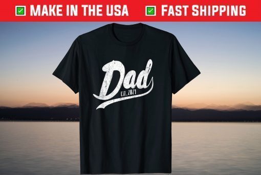 Vintage Father's day Promoted to Dad est 2021 T-Shirt