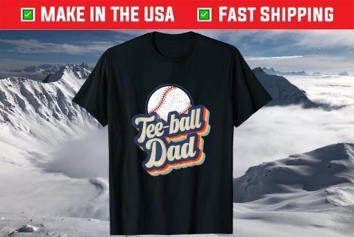 Vintage Teeball Dad Father's Day T-Shirt