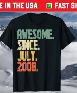 13 Years old Boys Girls Awesome Since July 2008 Classic T-Shirt