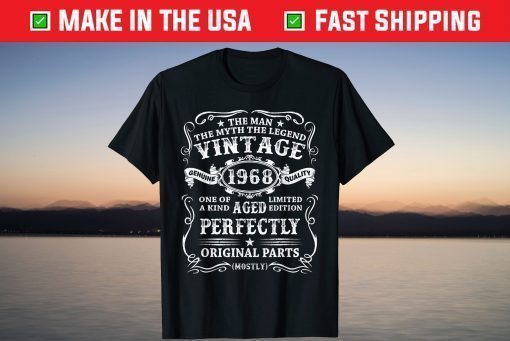 1968 Vintage Man Myth Legend 53rd Birthday 53 Year Old T-Shirt