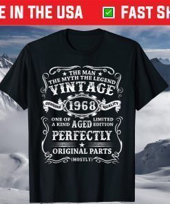 1968 Vintage Man Myth Legend 53rd Birthday 53 Year Old T-Shirt