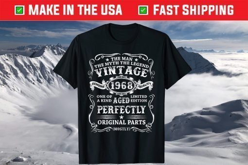 1968 Vintage Man Myth Legend 53rd Birthday 53 Year Old T-Shirt