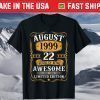 22 Years Old Vintage August 1999 22Th Birthday Classic T-Shirt