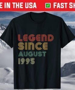 26th Birthday Vintage Legend Since August 1995 T-Shirt