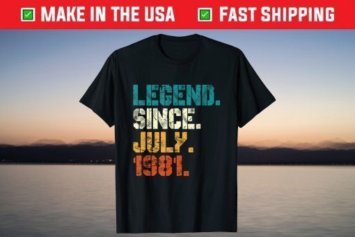 40 Year old Shirt Boys Girls Legend Since July 1981 T-Shirt