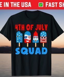 4th Of July Squad Cute Ice Pops American Flag Patriotic T-Shirt