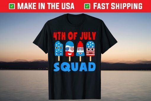 4th Of July Squad Cute Ice Pops American Flag Patriotic T-Shirt