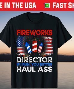 4th of July Men Fireworks Director If I Run You Run Classic T-Shirt