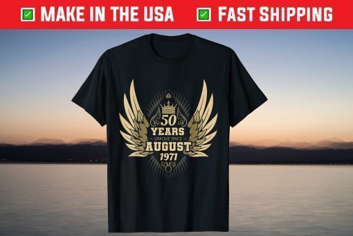 50th Birthday Vintage 1971 August T-Shirt