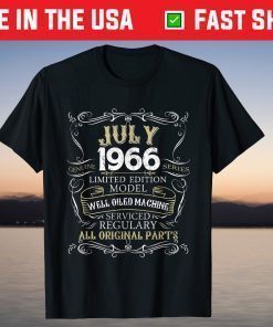 53rd Birthday Born in JULY 1966 53 Years Old T-Shirt