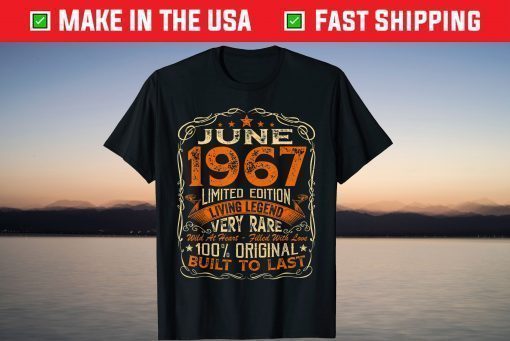 54 Year Old Vintage June 1967 Distressed 54th Birthday T-Shirt