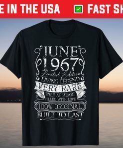 54th Birthday Decorations June 1967 54 Years Old T-Shirt