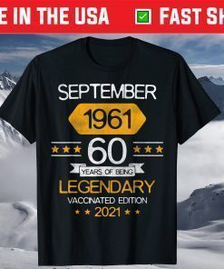 60th Birthday Decorations in September 1961 Turning 60 Years Old T-Shirt