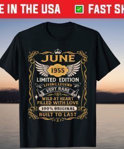 66th Birthday 66 Year Old June 1955 T-Shirt