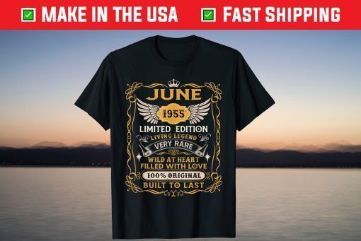 66th Birthday 66 Year Old June 1955 T-Shirt