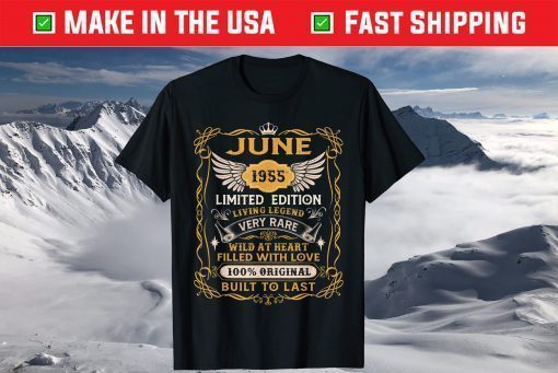 66th Birthday 66 Year Old June 1955 T-Shirt