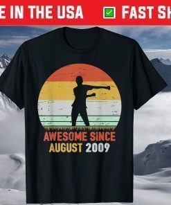 Awesome Since August 2009 10th Birthday T-Shirt