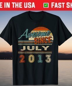 Awesome Since July 2013 8 Years 8th Quarantine Birthday Classic T-Shirt