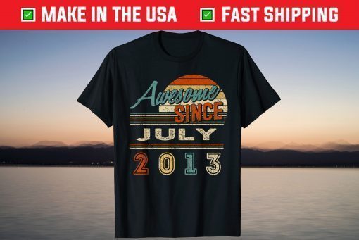 Awesome Since July 2013 8 Years 8th Quarantine Birthday Classic T-Shirt