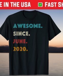 Awesome Since June 2020 1st Birthday 1 Years Old Boy Girl T-Shirt