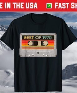 Best Of 1970 51st Birthday Cassette Tape Vintage T-Shirt